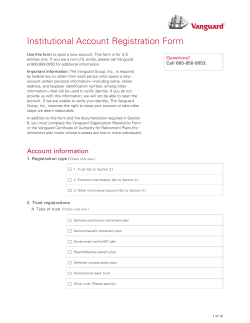 Institutional Account Registration Form