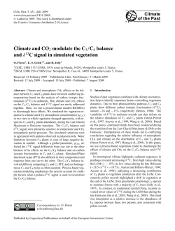 Climate and CO2 modulate the C3/C4 balance