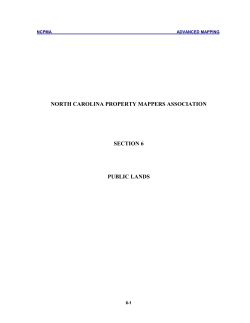 Chapter 6 - Public Lands - North Carolina Property Mappers