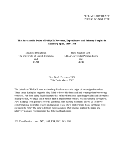 The Sustainable Debts of Philip II: Revenues