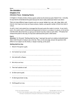The Outsiders Chapters 4-6