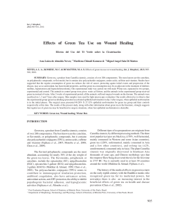 Effects of Green Tea Use on Wound Healing