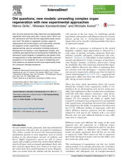 Old questions, new models: unraveling complex organ regeneration