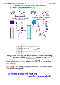 Estimating squares and cubes.notebook
