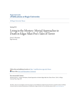 Myriad Approaches to Death in Edgar Allan Poe`s Tales of Terror