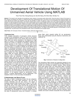Development Of Translational Motion Of Unmanned Aerial Vehicle