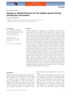 Changes in Whistle Structure of Two Dolphin Species During