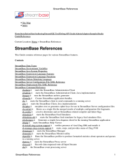 StreamBase References