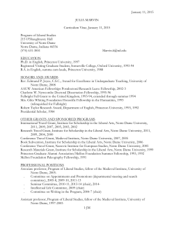 julia marvin - Program of Liberal Studies