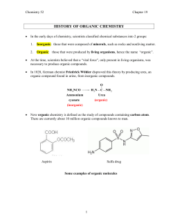 history of organic chemistry