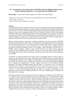 Assessing the conservation status of GWDTEs under the Habitats