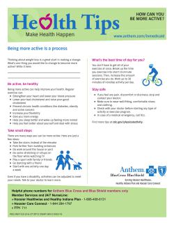 Be More Active - Anthem Medicaid Members