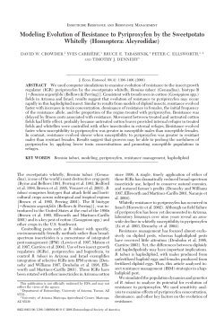 Modeling Evolution of Resistance to