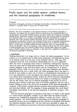 Public space and the public sphere: political theory and the