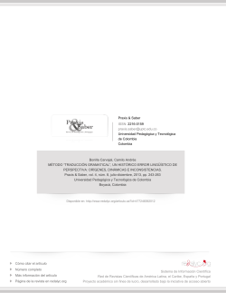 UN HISTÓRICO ERROR LINGÜÍSTICO DE PERSPECTIVA