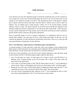 Acids and Bases Lab