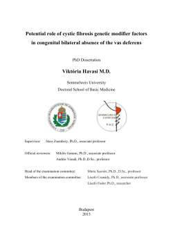 Potential role of cystic fibrosis genetic modifier factors in congenital