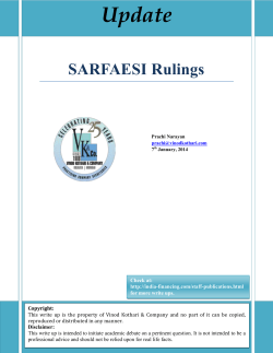 Some recent cases on SARFAESI Act, by Prachi Narayan, January 7