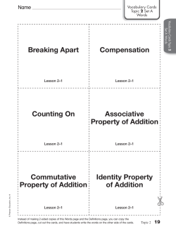 Associative Property of Addition