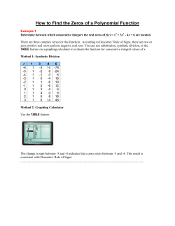 How to Find the Zeros of a Polynomial Function