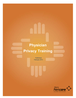 Physician Privacy Training
