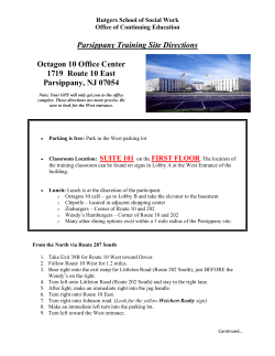Parsippany Training Site Directions Octagon 10 Office Center 1719