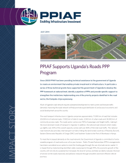 PPIAF Supports Uganda`s Roads PPP Program