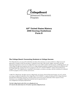 AP® United States History 2008 Scoring Guidelines