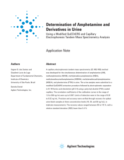 Determination of Amphetamine and Derivatives in Urine