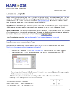 Latitude and Longitude