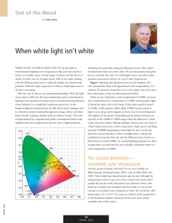 When white light isn`t white