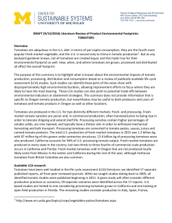 DRAFT (9/13/2016) Literature Review of Product Environmental