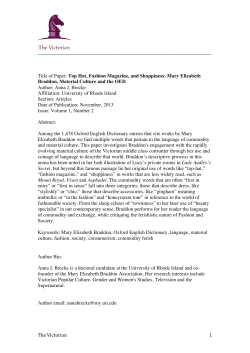 Top Hat, Fashion Magazine, and Shoppiness: Mary