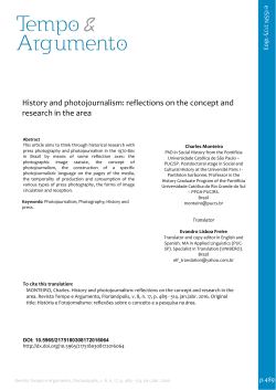 History and photojournalism: reflections on the concept and