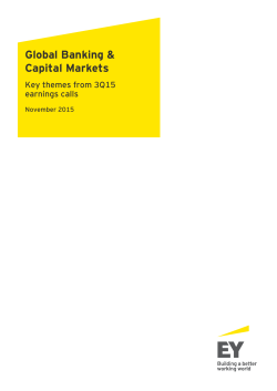 EY - Key themes from 3Q15 earnings calls