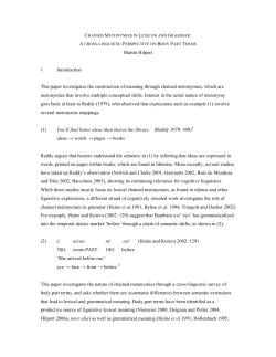 Chained metonymies in lexicon and grammar. A cross