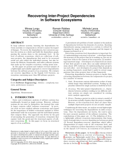 Recovering Inter-Project Dependencies in Software Ecosystems