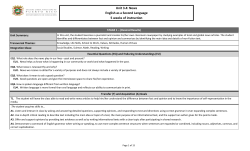 Unit 3.4: News English as a Second Language 5 weeks of