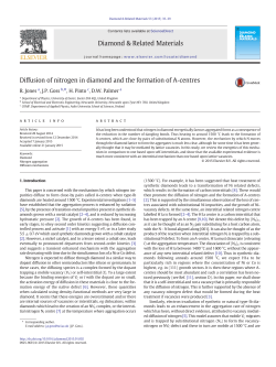 Diffusion of nitrogen in diamond and the formation of A