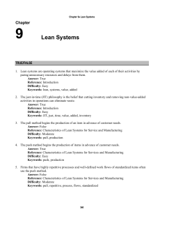9 Lean Systems