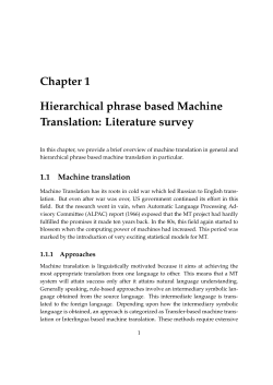Hierarchical phrase based machine translation - CFILT