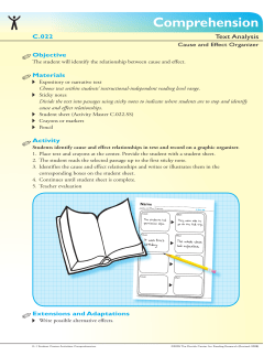 Cause and Effect Organizer - Florida Center for Reading Research
