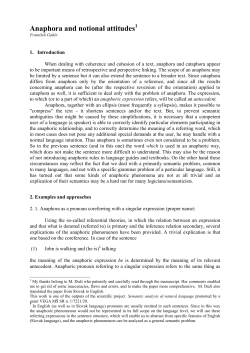 Anaphora and notional attitudes