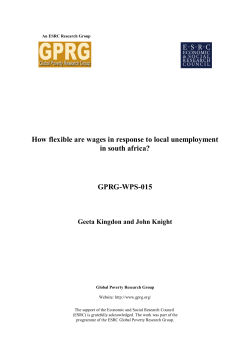 How flexible are wages in response to local unemployment in south