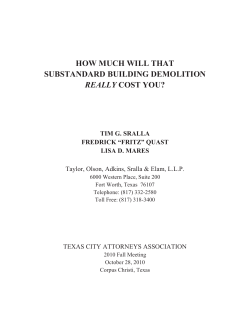 HOW MUCH WILL THAT - Texas City Attorneys Association