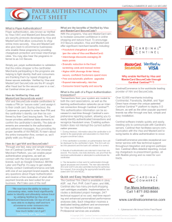 payer authentication fact sheet